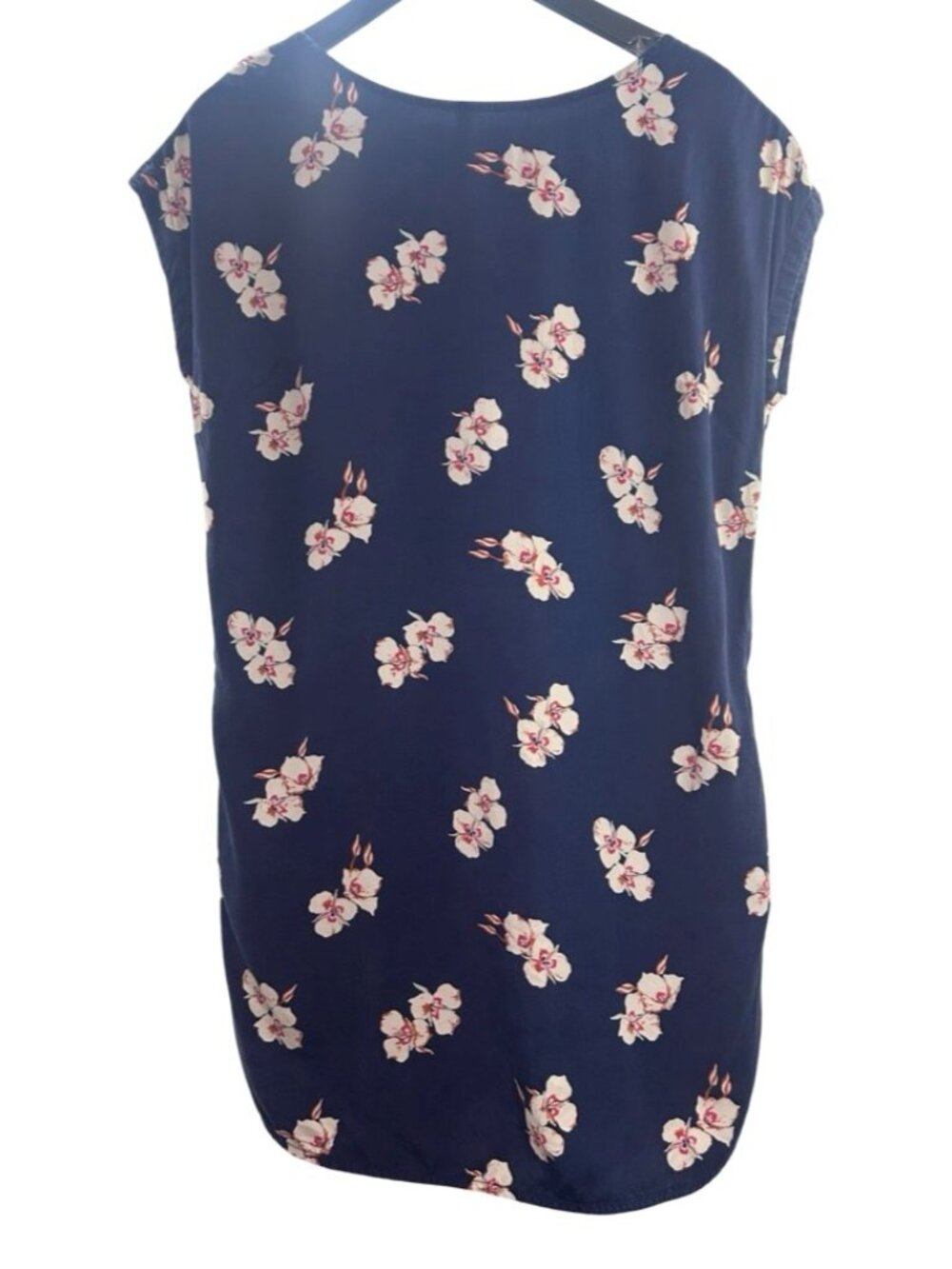 Patagonia June Lake Mariposa Lily Blue Floral Mini Dress Size Large - Picture 2 of 7